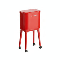 Trash Can with Legs Rectangular Mobile Waste Bin Long-Lasting for Kitchen