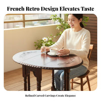 Oval fold-downpanel Table Foldable Design fold-down panel Table Vintage aesthetic Sturdy Construction for households, pairs