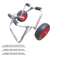 Kayak Trolley Black and Red Watercraft Trolley Solid Tires