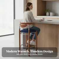Molded Shell Pedestal Stool Integrated Footrest Bar Chair shapeed Seat for Pub