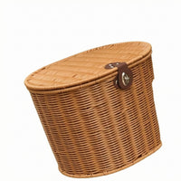 Rear Bike Basket with Lid Rear Rack Basket Woven