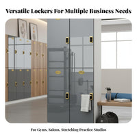 Wooden Locker with Lock Lockable Employee Storage Cabinet Large Capacity Freestanding Employee Locker for Employees, Gym Members