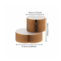 Foldable Paper Display Stand Artistic Design Accordion Paper Pedestal Space-Saving Honeycomb Display Riser for Retailers