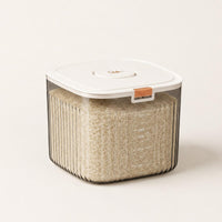 2 Pieces Rice Container Large Capacity Grain Storage Bin Transparent Scale