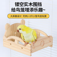 Wooden Bird Bed for Parrots and Budgies