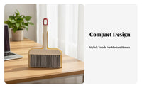 Small Broom and Dustpan Set High Density Bristles Fine Dust for Desk