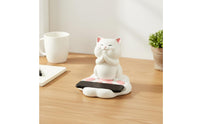 Cat Phone Holder Two-Way Function Praying Cat Figurine Great Gift Idea