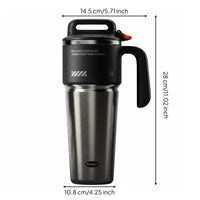 Insulated Tumbler with Double Walled Ceramic Lined Tumbler Leak Resistant Lid Car Cup with Handle for Men