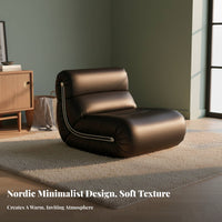 Modernist design Upholstered Rocking Armchair Nordic Inspired Upholstered Rocking Chair Small Space suitable for Home Furniture Ergonomic Comfort for Apartment Dwellers, Design aficionados, Living Room, perusing corner, Bedroom, Nursery