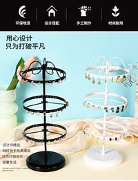 创意耳环架饰品展示架首饰盒旋转架子挂耳钉耳饰耳坠项链家用收纳