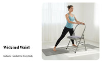 Foldable Iyengar Exercise Chair Heavy Duty Exercise Auxiliary Chair Stable & Long-Lasting Headstand Bench Non-Slip Design for Beginners, Home Gym
