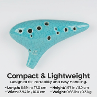 12 Hole Alto Ocarina, Master Tuned Alto Instrument, Beginner Ocarina with Song Book, Decorative Ocarina Leisure Activity