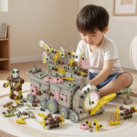 DIY Screw Toy with Train Base Hands-on Take Apart Toy Train STEM Building Set Fine Motor for Children, Toddlers, Girls, Home, Playroom