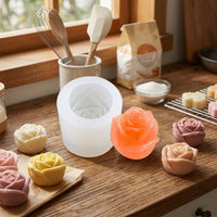 Candle Making and Cake Decorating Flower Silicone Shape, Odorless Food Grade Silicone Rose for Party Supplies, Irregular Shape, Easy to Clean