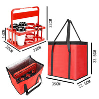 Foldable Insulated Carrier Bag for 6 Bottles