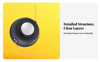 Aluminum Alloy Universal String Trimmer Head Easy Load Grass Cutter Replacement Head Heavy Duty for Weeding