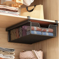 Wardrobe Mesh Storage Basket Space Saving Hanging Slide-out Drawer Multipurpose