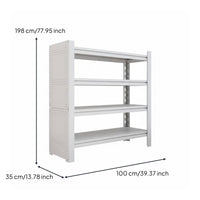 Adjustable Metal Utility Shelf Freestanding Organizer Shelf Multi-layer Storage Rack Heavy Duty Garage Shelving Sturdy Steel Construction Customizable Suitable for Laundry Room Kitchen Garage