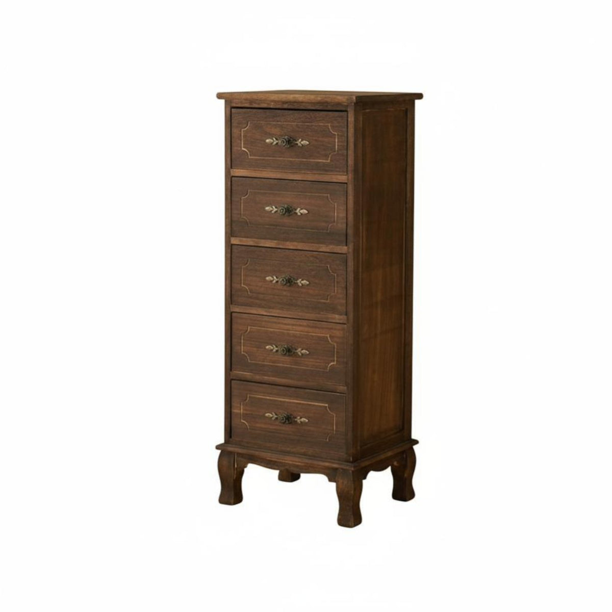 Mediterranean Design Distressed 6-Drawer chest of drawers Vintage design Chest of Drawers Antique Hardware Bedroom Cabinet Sturdy framework for Homeowners, Apartment Dwellers, Adults, Living Room, Home Decoration, Hallway, Entryway