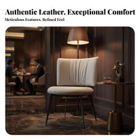Soft Padded Upholstered Armless Dining Chair Ergonomic Design Modern Minimalist Side Chair Long-Lasting Indoor Furniture High-Rebound Cushion for Restaurant Owners, Hotel Managers, Interior Designers, Cafe, Living Room, Kitchen, Office