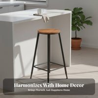 High Stool with Backrest Sturdy Frame High Stool with Low Backrest Easy Assembly