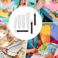 7 Pieces Spreader Set Precision Application Silicone Glue Tool Ergonomic Handle Crafting Tools for Crafters, Leather Workers