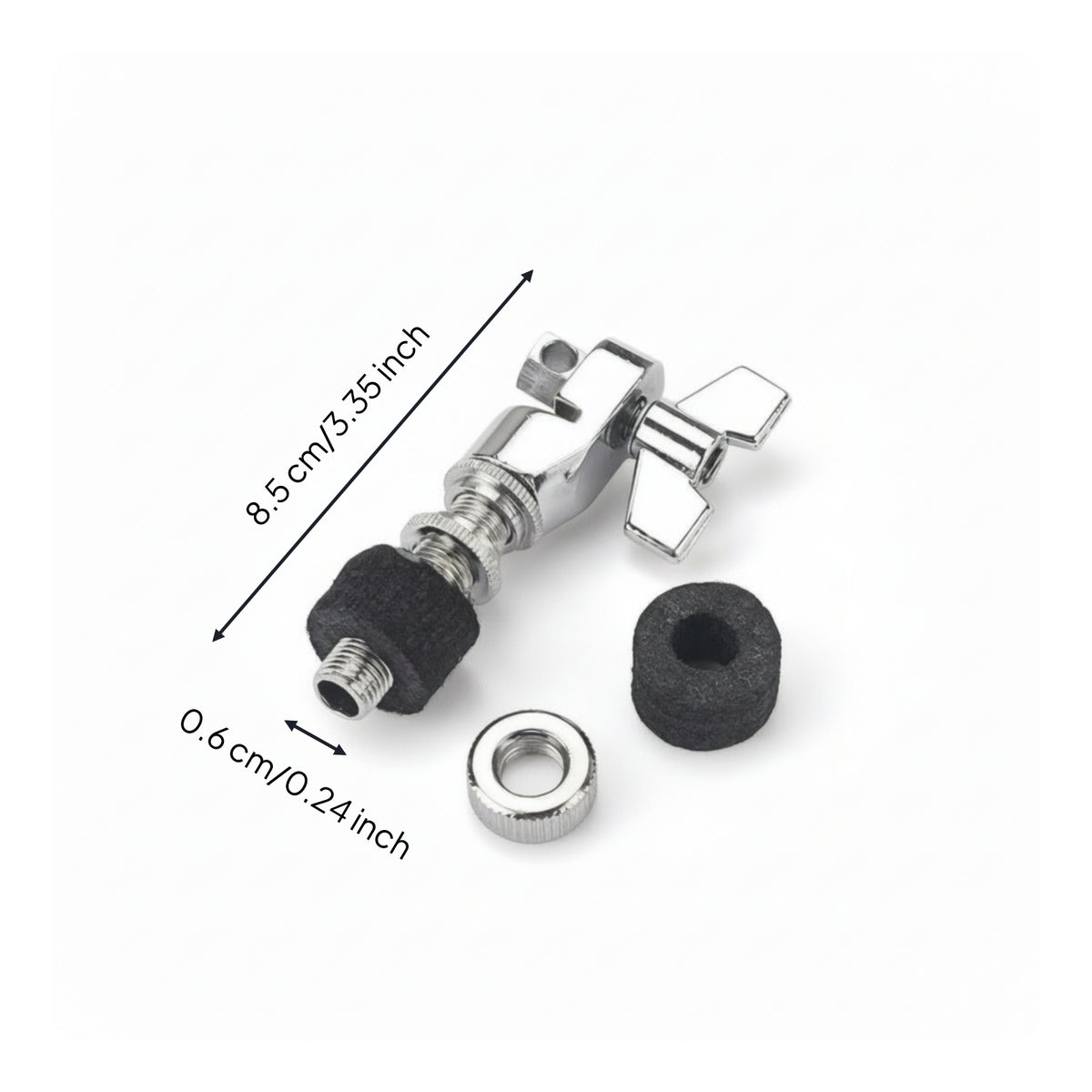 Cymbals holderHat Clutch with Felt Sleeve Compact Cymbals holderHat Clutch Replacement Cymbals Stand Cushions for Percussionists