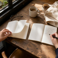 A4/A5 Kraft Paper Notebook Set, Blank/Lined Pages, Thick 256-Page Journal for Students and Artists