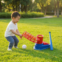 Baseball Training Toy with Hitting Stick Bright Batting Practice Set Plastic