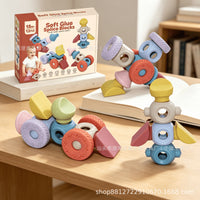 Soft Silicone Stacking Blocks for Baby Shape Recognition and Early Education DIY Toy