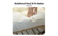 Padding Ed Rocking Lounger Soft Padding Rocking Seat Ergonomic Anti-Tip Design for Seniors, Homeowners, Balcony, Bedroom