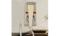 Vintage Corded Telephone Coiled Cord Corded Wall Telephone Round Dialing Surface Vintage Rotary Phone for Hotel, Bedroom