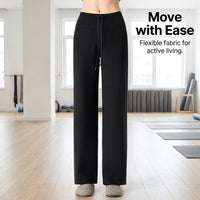 Ladies Trousers for Women with Straight Leg Design, High Waist Modal Loungewear Pants with Soft Drape Material, Comfortable Joggers for Casual Wear