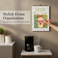 2026 Wall Calendar with Creative INS Style Design for Home Planning and Self-Discipline