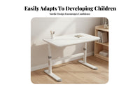 Height Adjustable Kids Desk Child-Focused Design Ergonomic Children's Study Desk Large Desktop Student Workstation for Students, Bedroom