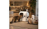 Automatic Cat Waste Container Anti-Scattering Enclosed Cat Waste Container Intelligent Pet Supply for Cats, Home, Living Room