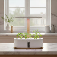 Soilless Hydroponic Planter with LED Grow Light Compact Hydroponic Planter with Grow Light Rectangular Countertop Planting Machine for Gardeners, Beginners, Kitchen