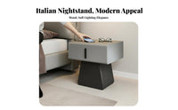 Nightstand with Storage Modern Minimalist Bedside Table Luxury Aesthetic