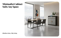 Dining Room Storage Cabinet Multifunctional Sideboard Buffet Cabinet Large Capacity Organization Furniture Raised Countertop Fence Elevated Base Suitable for Apartment Dwellers Renters Hallway Kitchen Dining Room