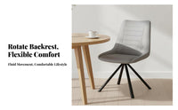 Upholstered rotate Chair Modern Design rotate Chair with X-Frame Legs Ergonomic Backrest No casters for Adults, Kitchen, Bedroom