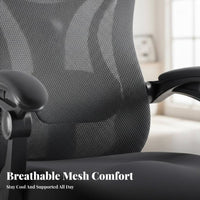 Ergonomic Reclining Chair with Footrest cradle Computer Seat Adjustable neck restrest 350lbs Weight Capacity for Workstation