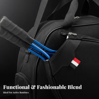 Large Capacity Racket Bag Detachable Shoulder Strap Racket Tote Bag Quilted Sports Backpack Versatile-Sport Use Athletic