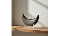 Crescent Moon Decor Metal Finish Textured Crescent Wall Decor