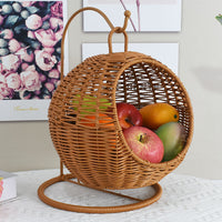 Handwoven Rattan Storage Basket for Home and Hotel