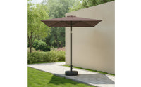 Rectangular Umbrella with Base Tilt-Adjustable Patio Umbrella with Base Sunsun-Blocking Freestanding Shade Canopy for Balcony, Garden