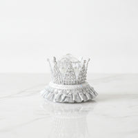 Crown-Shaped Band Box with Clear Lid Sparkling Band Box Lightweight Organizer Dust-Resistant for Proposals
