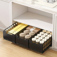 Under Sink Organizer Foldable Pull-out Cabinet Drawer Effortless Gliding