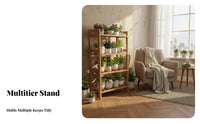 Multi-Tier Plant Stand Floor-Standing Tiered storage spaceSaving Design sturdy Duty for Gardeners, Renters