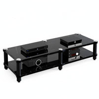 1 Piece Power Amplifier Stand Audio Equipment Rack Shock Absorbing Feet Modular Storage Sturdy Structure Suitable for Audiophiles KTV Living Room