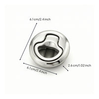 Stainless Steel Embedded Pull Handle Lock Compact Recessed Latch with Pull Handle Long-Lasting Hardware Secure for RV Compartments